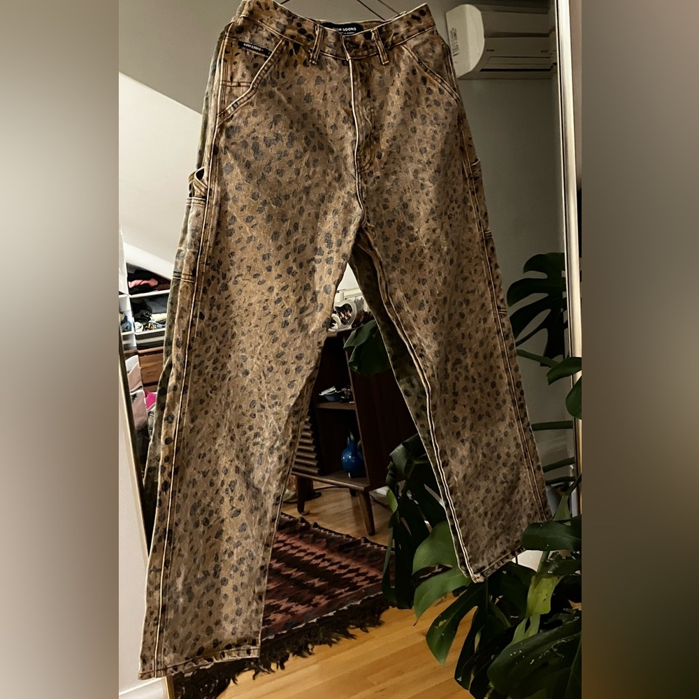 Noon Goons White Wash Leopard Pants (32)